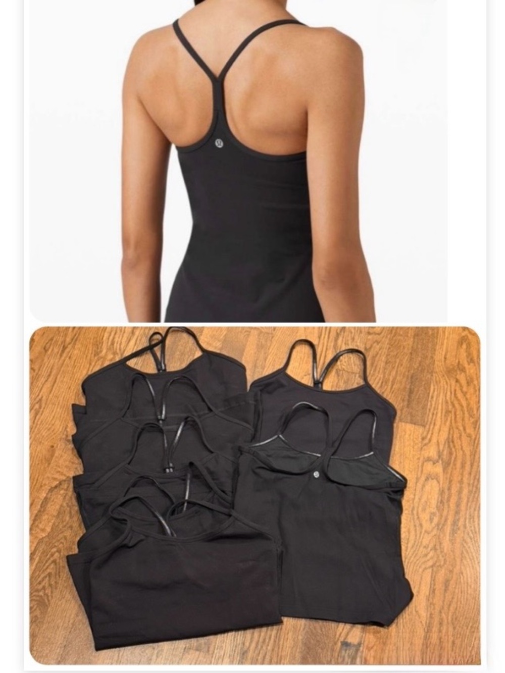 Lululemon (7 Piece BUNDLE) Racerback Strappy Black Tanks